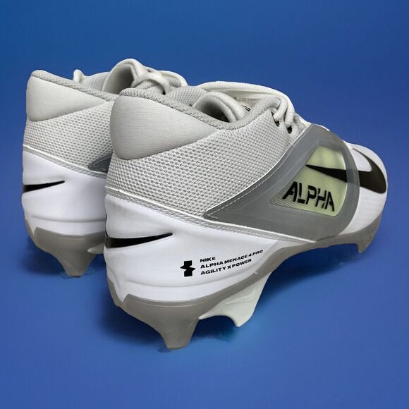 Nike Alpha Menace 4 Pro Mens Sz 11 Football Cleats White/Photon Dust FD7037-100 main image 8